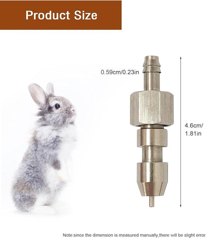 10pcs Stainless Steel Rabbit Water Nipples Metal Dispenser Hamster Waterer Automatic Watering System Kit