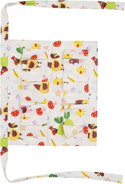 Eggs Collecting Protective Apron, Cotton Twill, Multiple Pockets, Durable Design - Practical Aprons for Women Cooking Apron, Ideal for Egg Gathering and Farm Work (Medium: Approx. 17.6x16.2x10cm /