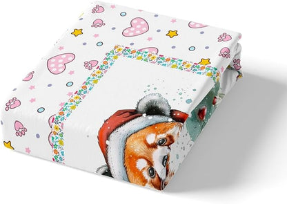 Feelyou Christmas Duvet Cover Set Xmas Tree Bedding Set for Kids Boys Girls Red Panda Love Print Comforter Cover Cute Animal Quilt Cover Room 3Pcs Full Size,Zipper,No Comforter