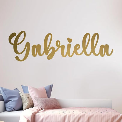 Custom Letters Wall Decals | Personalized Name with Fancy Font | Baby & Kids Room Decor | Multiple Colors (Cursive Fancy)