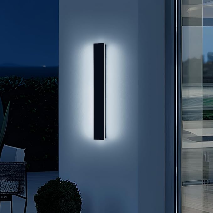 31.4inch Outdoor Wall Lights, Modern Outside Linear Wall Light, Dimmable