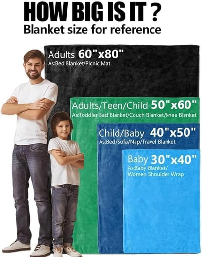 Dr.TOUGH Personalized Blankets with Name Customized Baby Blankets for Girls Boys Adults Monogrammed Blankets and Throws Christmas Birthday Mothers Fathers Valentines Day Gift (Grass-Green,60''×80'')