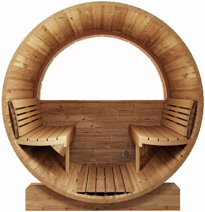 Sauna Barrel, Ergo-Series Backyard Sauna Barrel (Sauna Heater & Sauna Stones Included) (Model E6W)