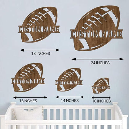 Personalized Football Gift, Wooden Baby Name Sign, Nursery Decor For Boy/19