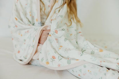 Copper Pearl Three-Layer Baby Blanket: Soft Baby Quilts for Boys and Girls | Breathable, Cozy, Toddler Blanket | Baby Quilt for Newborns | 46x46 Premium Polyester/Rayon | Mabel