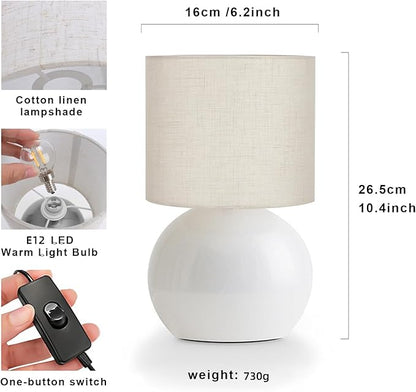Modern White Small Table Lamp