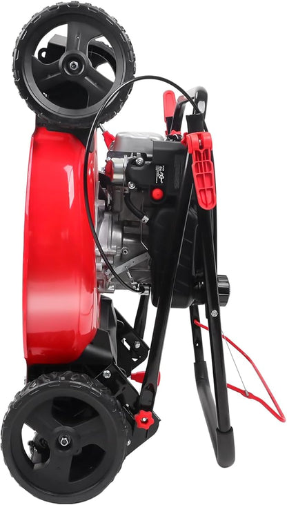 PowerSmart 21 in. Gas Lawn Mower with 144cc OHV Engine, 2-in-1 Push Mower with Mulching & Side-Discharge