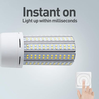2 Pack LED Corn Light 600W Equivalent LED Corn Bulb 7500 Lumen 60W Large Area