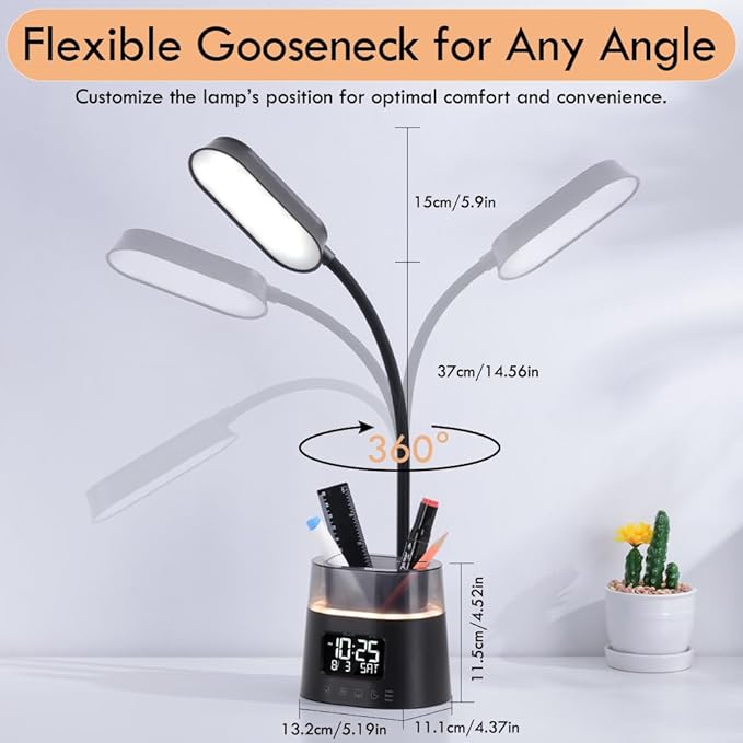WILIT LED Kids Desk Lamp, Dimmable Study Lamp
