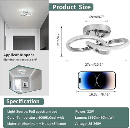 Modern Minimalist LED Ceiling Light Design, Suitable