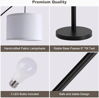 Floor lamp with Remote, 3 Light Arc Floor Lamps
