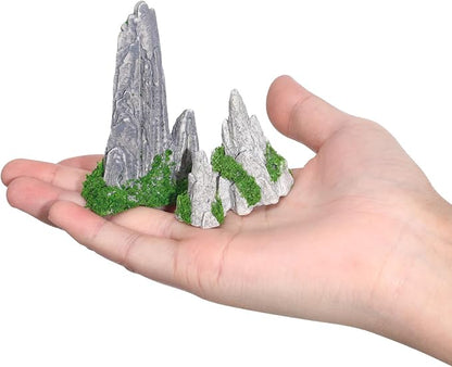 NOLITOY Simulated Rockery Ornaments Set of 8 - Realistic Miniature Garden Decor for Bonsai Home and Office Decoration Perfect for Micro Landscapes