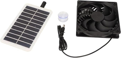 2W Solar Chicken Coop Exhaust Fan Set Air Circulation Fan Easily Install for Pet House, RV Multifunctional Accessories