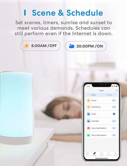 meross Smart Table Lamp, Bedside Lamp, Compatible