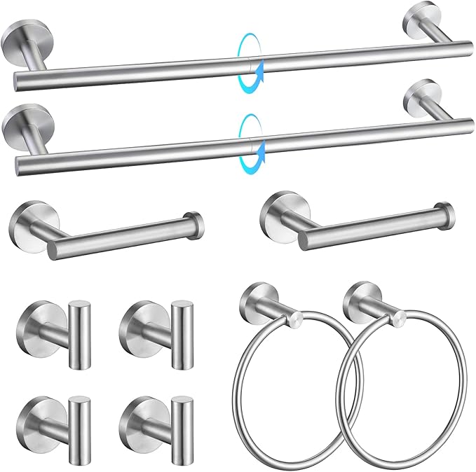 TQKAG Brushed Nickel Bathroom Hardware Accessories Set