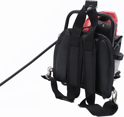 Handheld Sweeper 52CC 2 Stroke Gasoline Power Sweeper Outdoor Sweeping Broom 2.3HP Walk Behind Sweeper Cleaner 20.5'' Turf Lawns Driveway Grass Sweeping Cleaning Tool