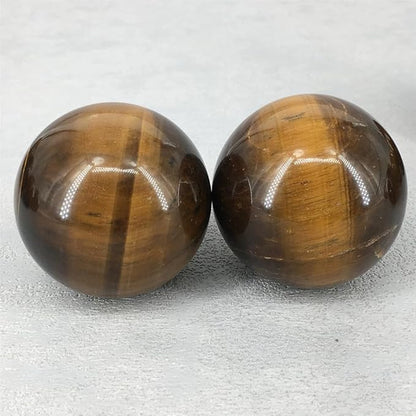 4-5CM/1.58-1.97inch Ttiger Eyes Crystal Ball Polished Natural Tiger Eye Stone Sphere Decorative Sphere Healing Crystals Ball Stone Crafts Home Decor Ornament Gifts (40-50mm, Tiger's Eye)