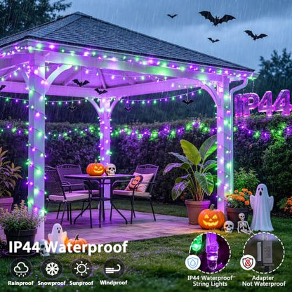 600 LED Purple Green String Lights Plug in Indoor Outdoor (168 Foot)