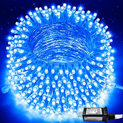 91.5ft Connectable 250 LED Blue Christmas String Lights Indoor (91.5 Feet)