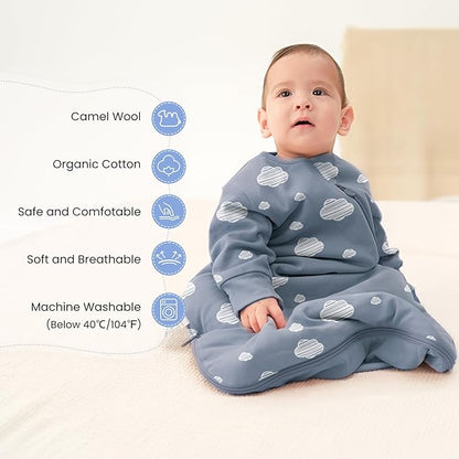 Unisex Sleeping Bag for Babies and Toddlers 1.0 Tog Sleep Sack 18-36 Months, Newborn Sleep Sack, Wearable Blanket Baby, One Piece Long Sleeves, Gifts for Baby