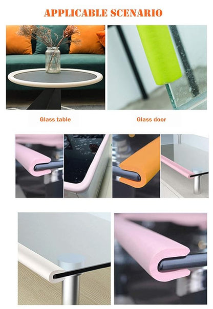 M2cbridge U Shape Extra Thick Furniture Table Edge Protectors Foam Baby Safety Bumper Guard 6.5 Ft (Pink)
