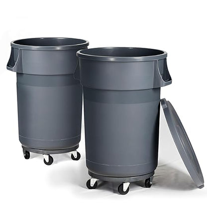 32 Gallon Outdoor Trash Can, Outdoor Trash Can with Lid and Wheels, Commercial Trash Cans Suitable for Restaurants, Kitchens and Courtyards