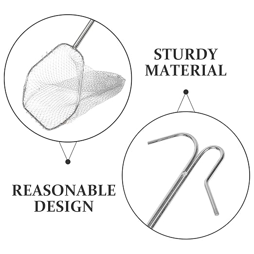 Chicken Catching Net and Stainless Steel Hook Set for Outdoor Poultry Farming, Retractable Handle with Thickened Sturdy Mesh, Suitable for Chicken Coop and Livestock Handling