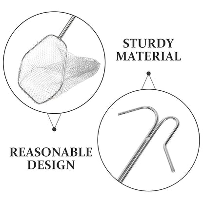 Chicken Catching Net and Stainless Steel Hook Set for Outdoor Poultry Farming, Retractable Handle with Thickened Sturdy Mesh, Suitable for Chicken Coop and Livestock Handling
