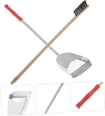 2pcs Bird Cage Cleaning Tools Set Brush and Shovel for Parrots Essential Accessory for Maintaining Clean Habitat