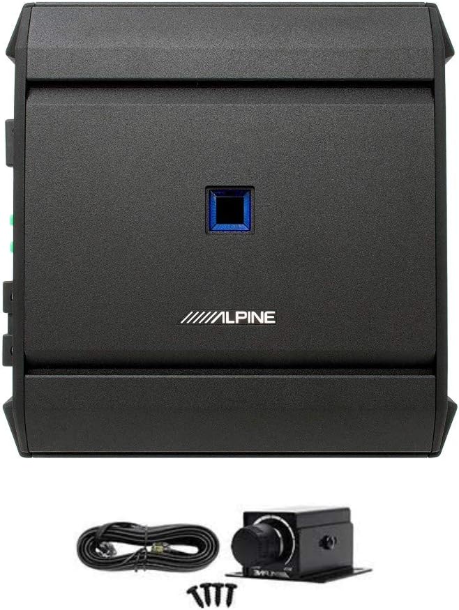 Alpine S-A60M S-Series Class D Mono Amplifier Bundled w/RUX-KNOB.2 Remote Bass Level Control