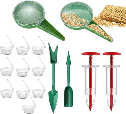 Planter Dispenser,Portable Reusable Small Seeder,Sower Planter Seedling Dispenser - for Flower Tree Grass Backyard Outdoor Farm Planting Gardener Women Mom