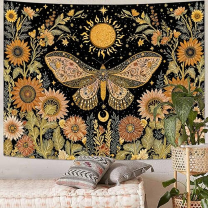 Celestial Moth Tapestry