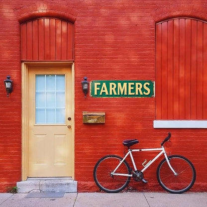 Decorative Tin Signs for Farm VibeFarmers s 16 * 4 Inches - Fits Backyard, Garden, Living Room - Vintage Garden Decor, Outdoor Signs, Unique Wall Decor