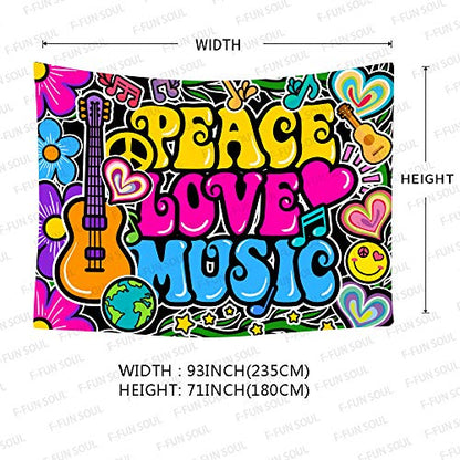 Peace Love and Music Tapestry