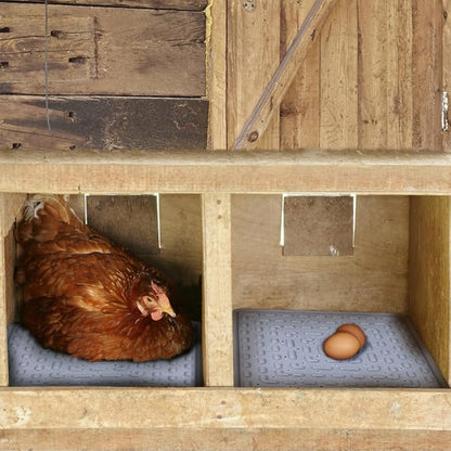 6 Pack Nesting Pads for Chicken Coop, 12"x12" Chicken Nesting Pads for Laying Eggs, Washable & Reusable Silicone Nesting Pads for Chicken Hen Small Pets (Grey)
