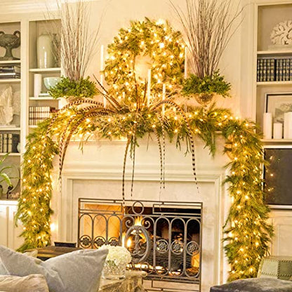 Connectable 250 LED Warm White Christmas Lights Indoor Outdoor (91.5 Foot)