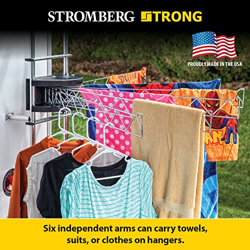Extend-A-Line 35" Clothes Line – Retractable, Rack Hanger, Folding Swing Arm with Versatile Towel Bar for RVs, Drying, Motorhomes, Campers, and Home Laundry Spaces