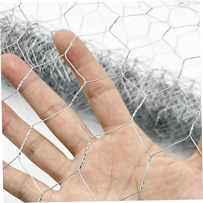 1 Roll Heavy Duty Galvanized Chicken Wire Fencing Durable Mesh for Poultry Garden Barrier Rabbit Enclosure Easy Installation Versatile Use