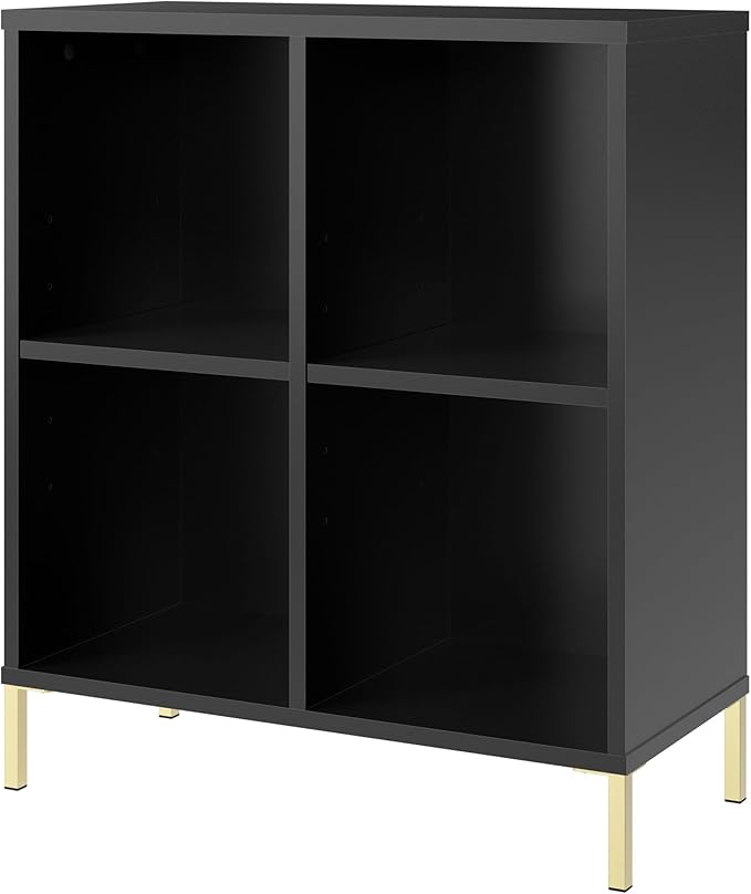 Bush Home Essence 4 Cube Organizer, Living Room Furniture, Essence Collection, Black Stipple