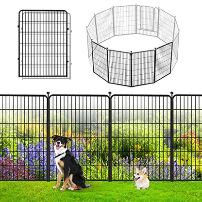 Decorative Black Metal Fence Garden Fence with Gate
