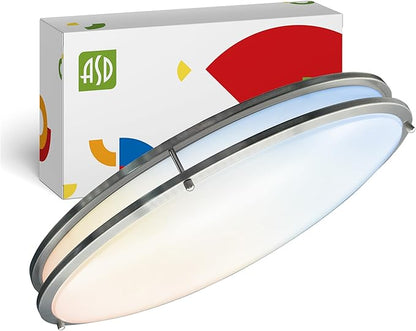 ASD LED 32" Oval Flush Mount Lighting, Close to Ceiling Light Fixture | 5CCT