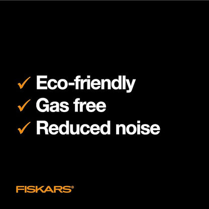 Fiskars Push Mower, Cut Width Manual Reel Mower with No Motor, Eco-Friendly Manual Reel Lawn Care, 18", Black