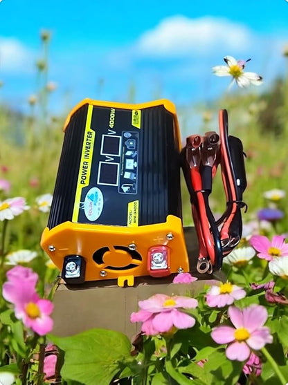 High-Power 4000W DC to AC Power Inverter – 12V to 110V/220V Converter with Dual USB Ports, Universal AC Outlet, LED Display for Cars, Trucks, RVs, and Home Backup