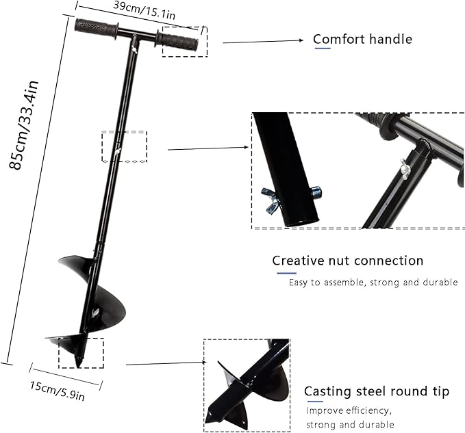 Compost Turner Aerator,Compost Stirrer Tool for Outdoor Composting Manual Compost Bin Aerator Rotating Aerator Soil Tiller