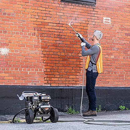 SIMPSON Cleaning PS3228 PowerShot 3300 PSI Gas Pressure Washer, 2.5 GPM, Honda GX200 Engine, Includes Spray Gun and Extension Wand, 5 QC Nozzle Tips, 5/16-inch x 25-foot MorFlex Hose, 49-State