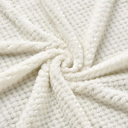 CREVENT 30''X40'' Cute Cozy Fluffy Warm Baby Blanket for Girls Infants Toddlers' Bedding Crib Cot Stroller, Baby Shower Birthday Newborn's Gift Ivory- Butterfly