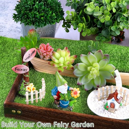 36 Pieces Fake Grass for Crafts Fairy Garden 6 x 6 Inches Artificial Garden Grass for Miniature Ornament Dollhouse DIY Decoration (36 Count)