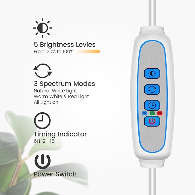 Garpsen Grow Light, Full Spectrum LED Plant Lights