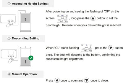 Automatic Chicken Coop Door Opener, Programmable Timer for Poultry Farm Duck House Chicken Coop Accessory (US Plug 100-240V)