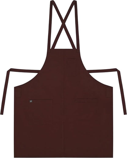 Chef Bib Aprons for Women and Men (Standard Dry Guard AA2095 & AA2095X) - Neck Strap Apron with Pockets 33"